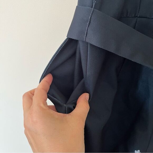 Ted Baker Navy Cosetee Pergola Print Cropped Belted Jumpsuit - Picture 7 of 16